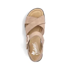 New Women'S Wedge Sandals Sand Beige Ladies Heeled Shoes