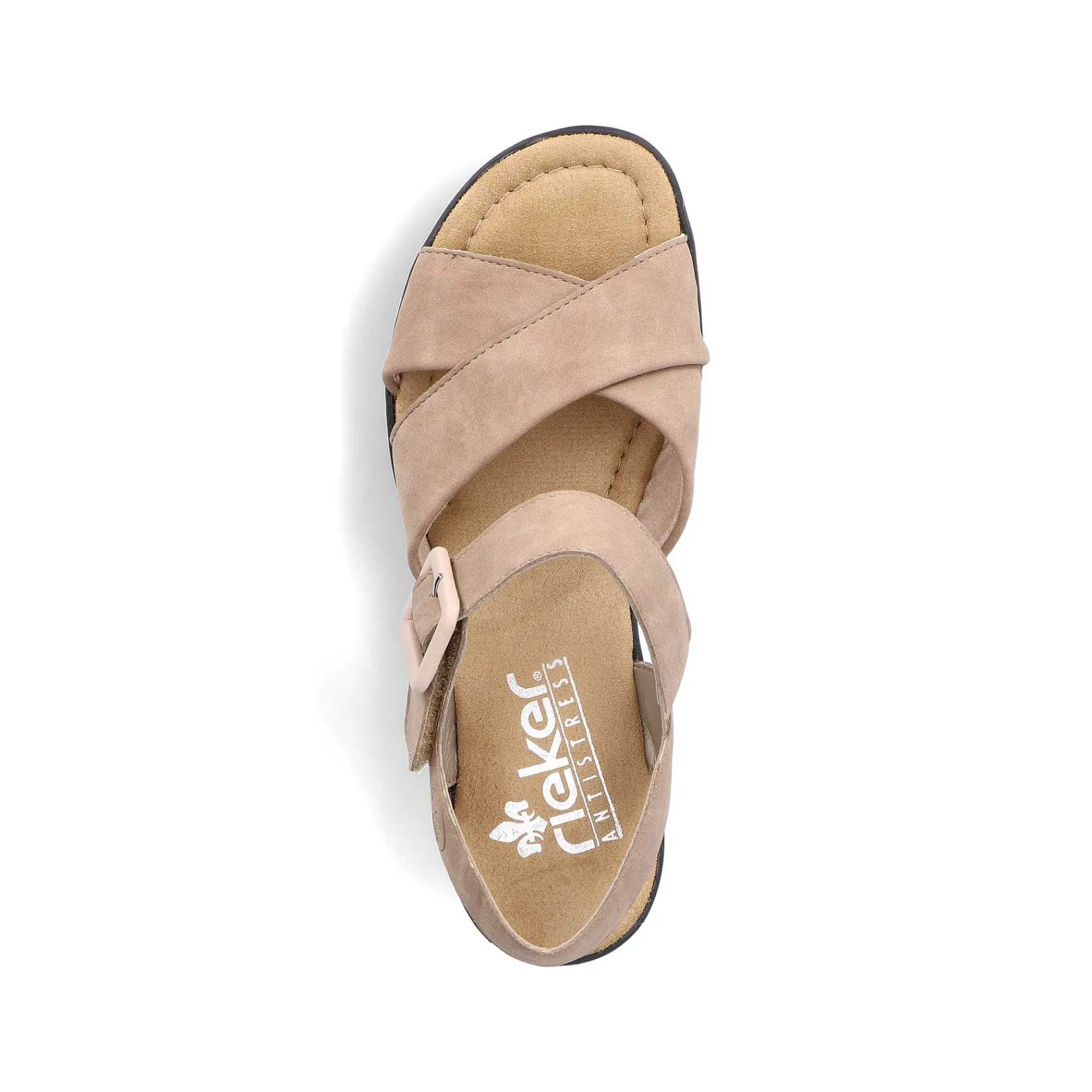 New Women'S Wedge Sandals Sand Beige Ladies Heeled Shoes