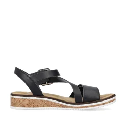 New Women'S Wedge Sandals Matt Black Men'S Summer Shoes