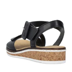 New Women'S Wedge Sandals Matt Black Men'S Summer Shoes