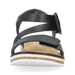 New Women'S Wedge Sandals Matt Black Men'S Summer Shoes