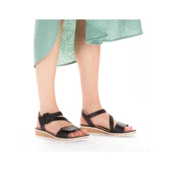 New Women'S Wedge Sandals Matt Black Men'S Summer Shoes