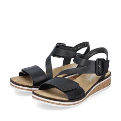 New Women'S Wedge Sandals Matt Black Men'S Summer Shoes