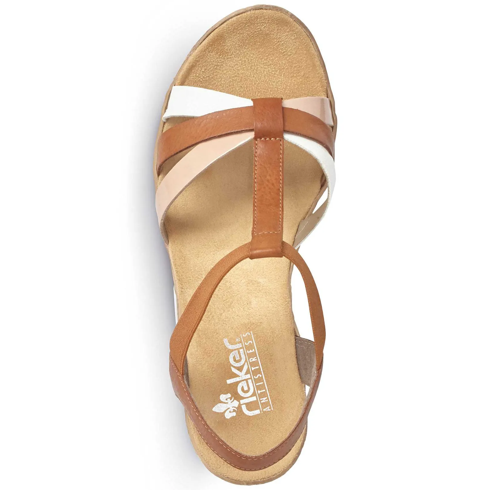 Discount Women'S Wedge Sandals Coffee Brown Ladies Heeled Shoes