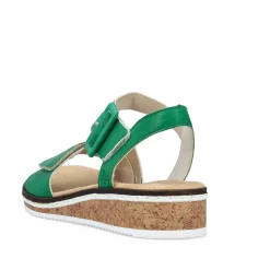 Hot Women'S Wedge Sandals Grass Green Ladies Heeled Shoes