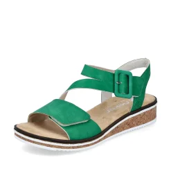 Hot Women'S Wedge Sandals Grass Green Ladies Heeled Shoes