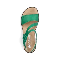 Hot Women'S Wedge Sandals Grass Green Ladies Heeled Shoes