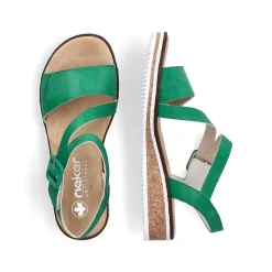 Hot Women'S Wedge Sandals Grass Green Ladies Heeled Shoes