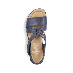 Clearance Women'S Wedge Sandals Slate Blue Ladies Heeled Shoes