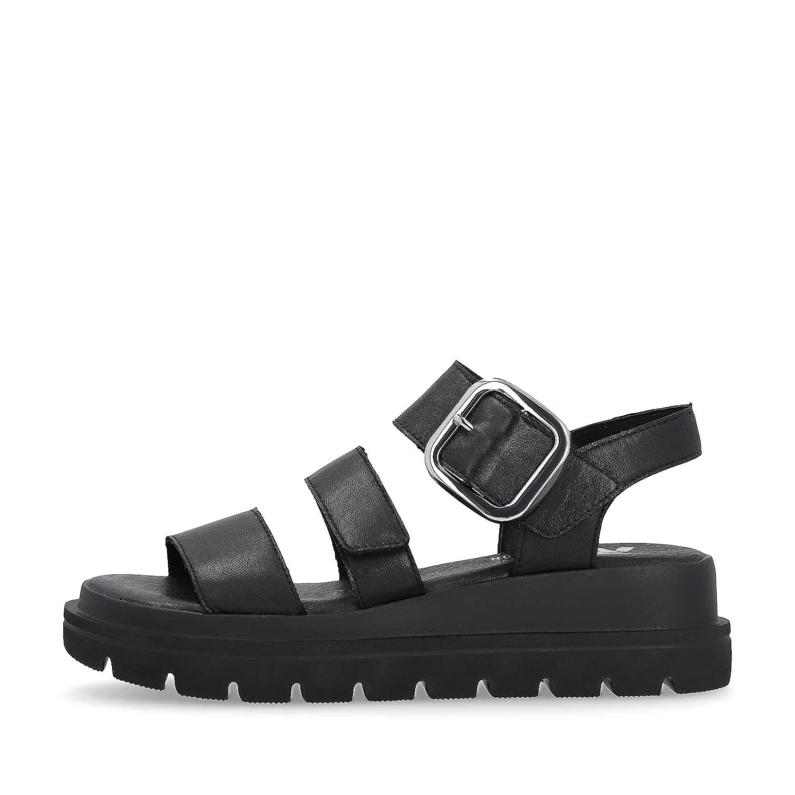 Women'S Wedge Sandals Midnight Black Ladies Heeled Shoes