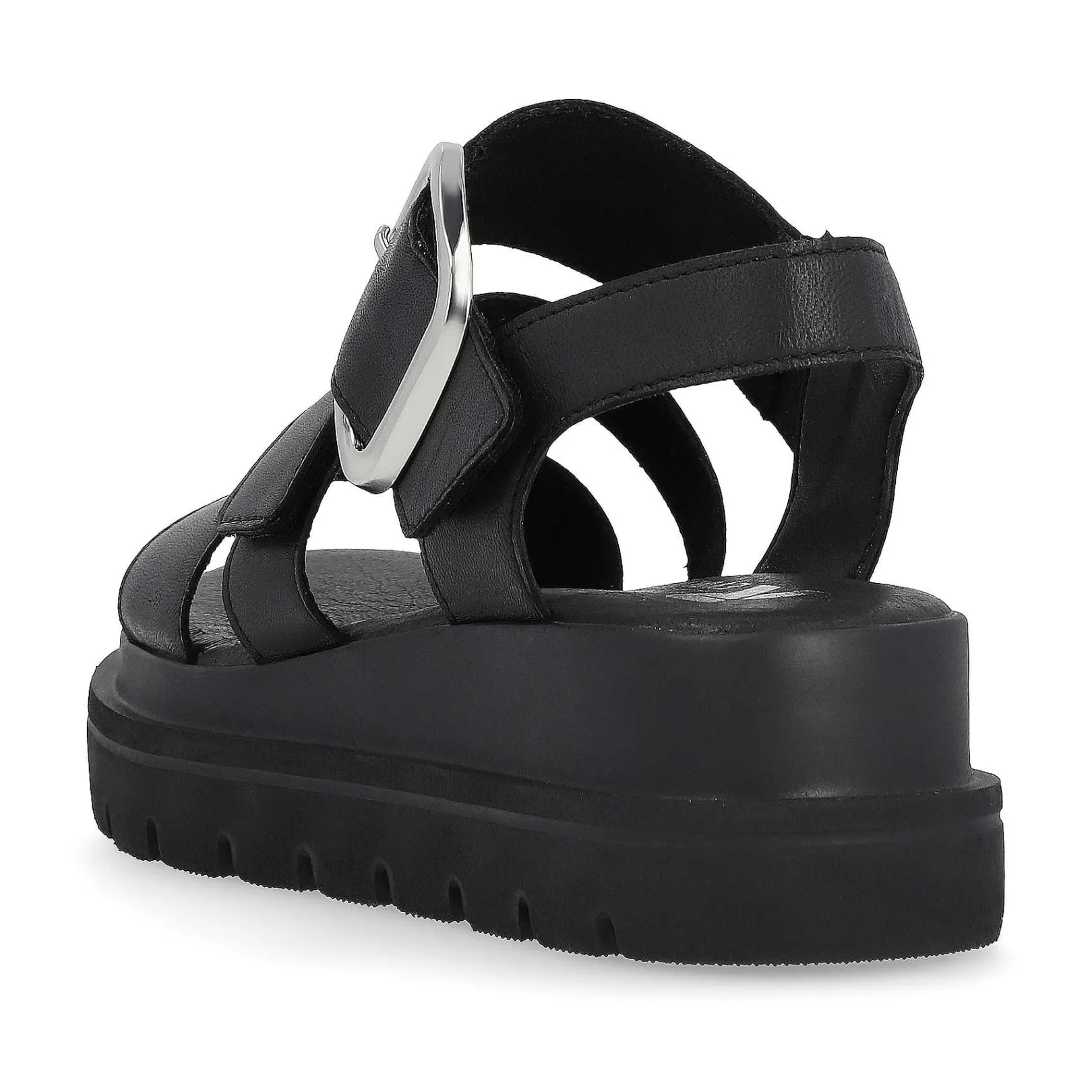 Women'S Wedge Sandals Midnight Black Ladies Heeled Shoes