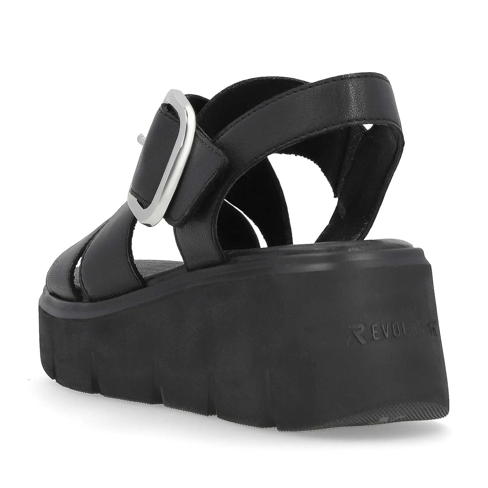 Clearance Women'S Wedge Sandals Noir Ladies Heeled Shoes