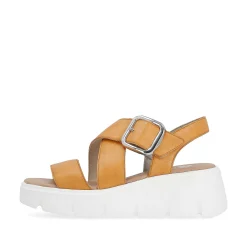 Women'S Wedge Sandals Saffron Ladies Heeled Shoes