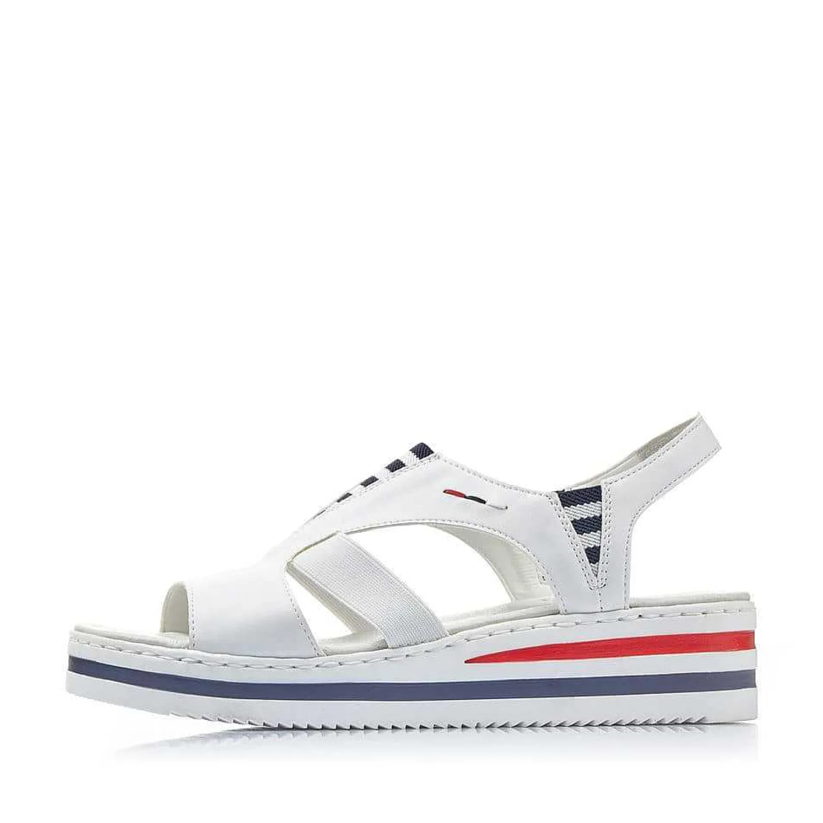 Clearance Women'S Wedge Sandals Pearl White Ladies Heeled Shoes