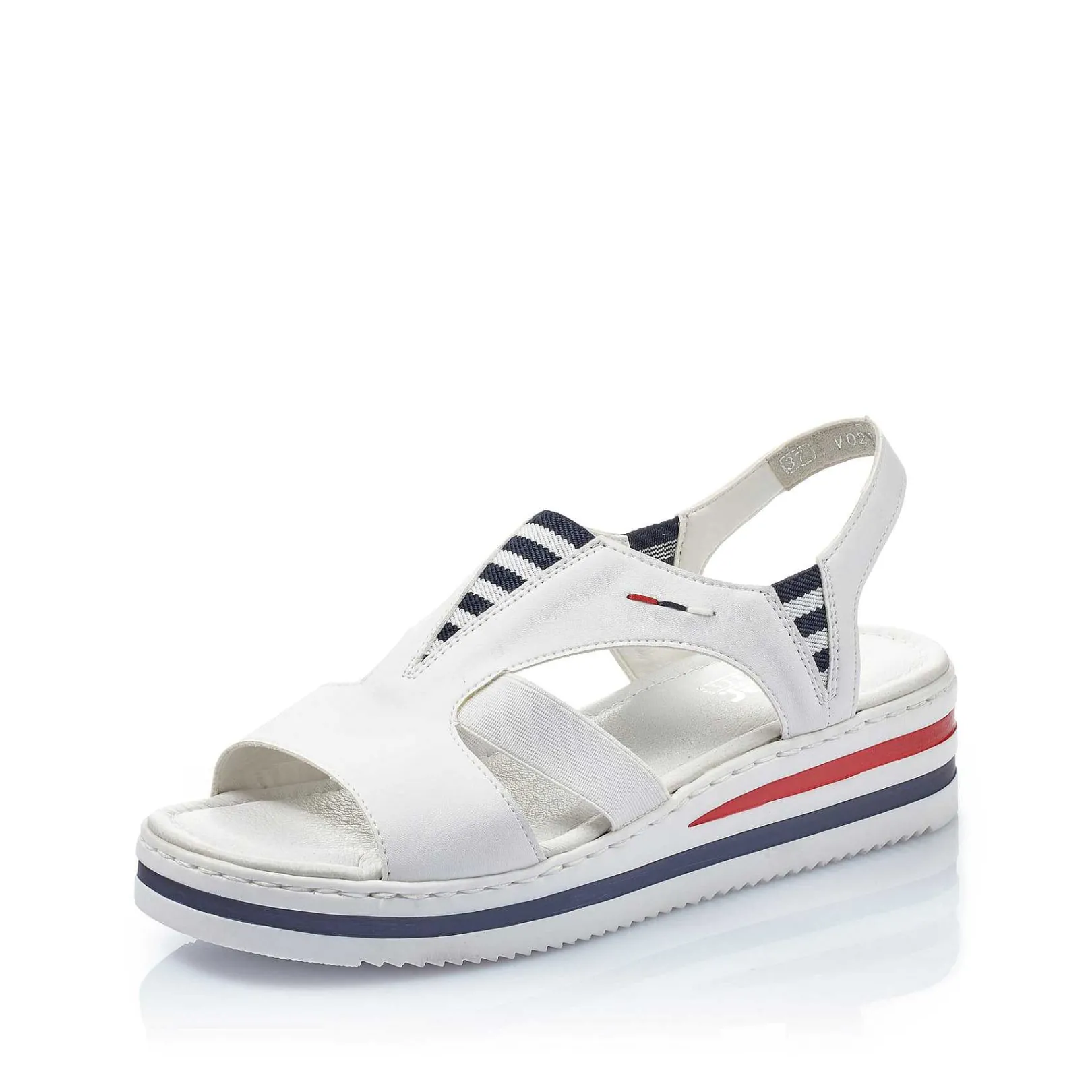 Clearance Women'S Wedge Sandals Pearl White Ladies Heeled Shoes