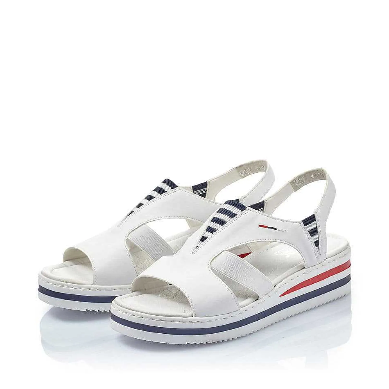 Clearance Women'S Wedge Sandals Pearl White Ladies Heeled Shoes