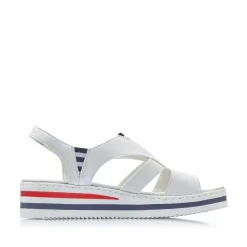 Clearance Women'S Wedge Sandals Pearl White Ladies Heeled Shoes