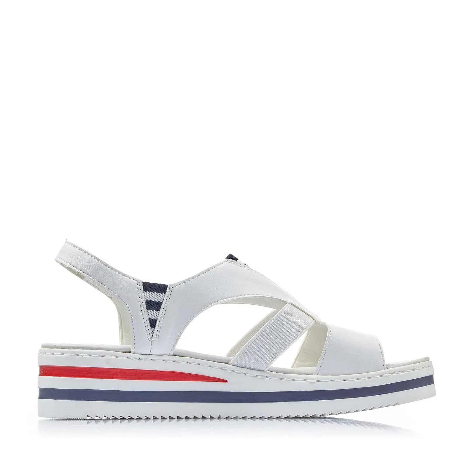 Clearance Women'S Wedge Sandals Pearl White Ladies Heeled Shoes