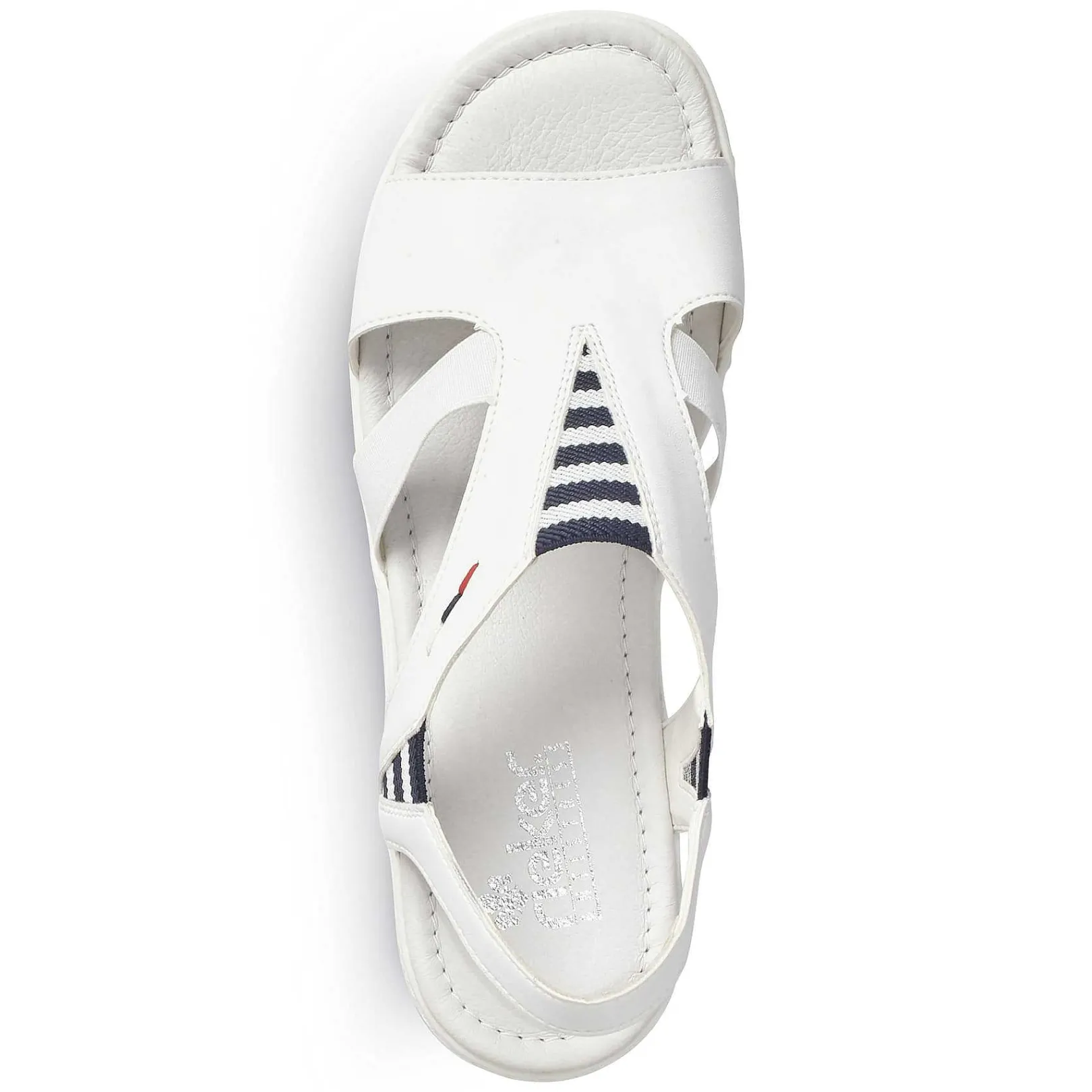 Clearance Women'S Wedge Sandals Pearl White Ladies Heeled Shoes