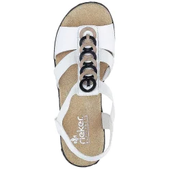 Hot Women'S Wedge Sandals Pure White Ladies Heeled Shoes