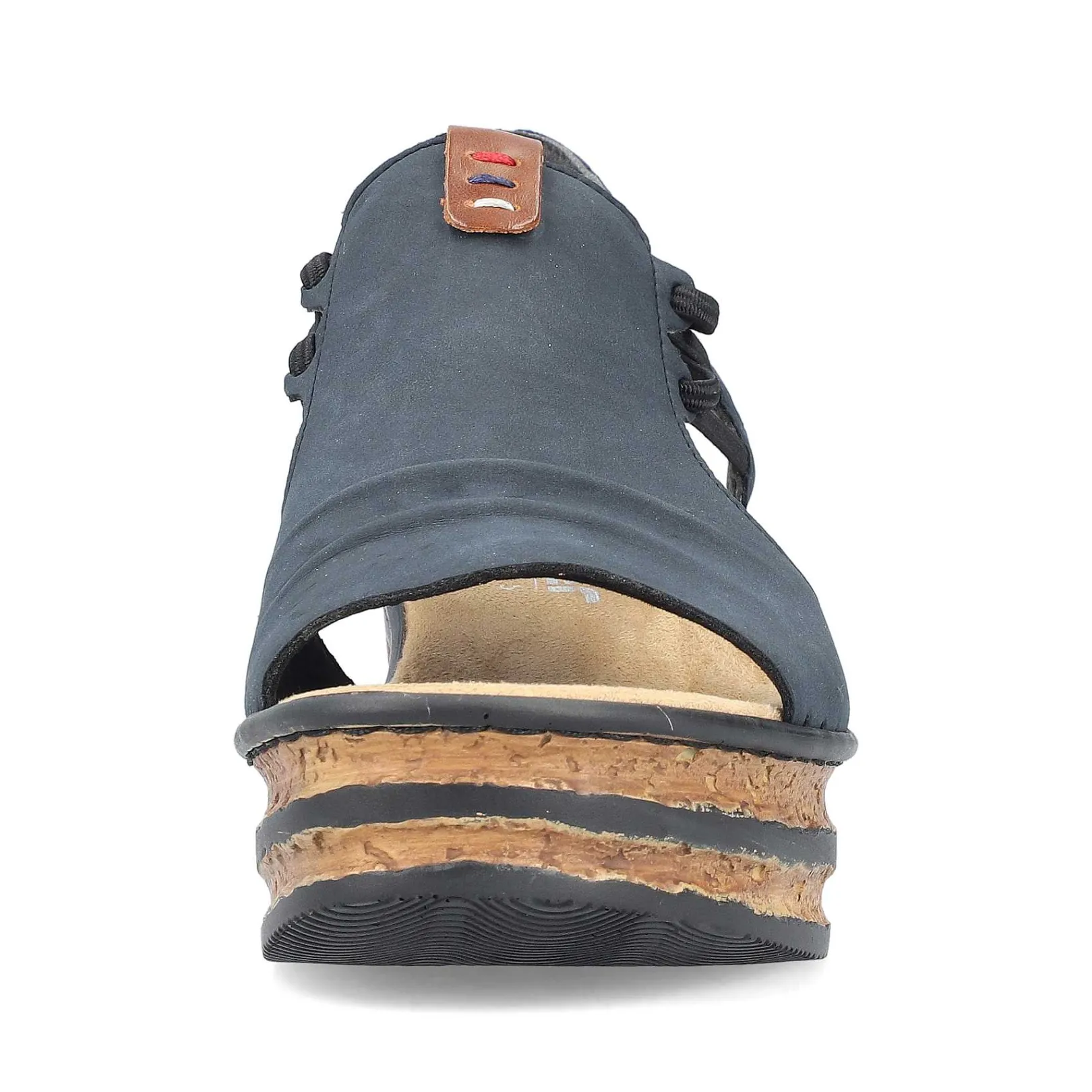 Women'S Wedge Sandals Steel Blue Ladies Heeled Shoes