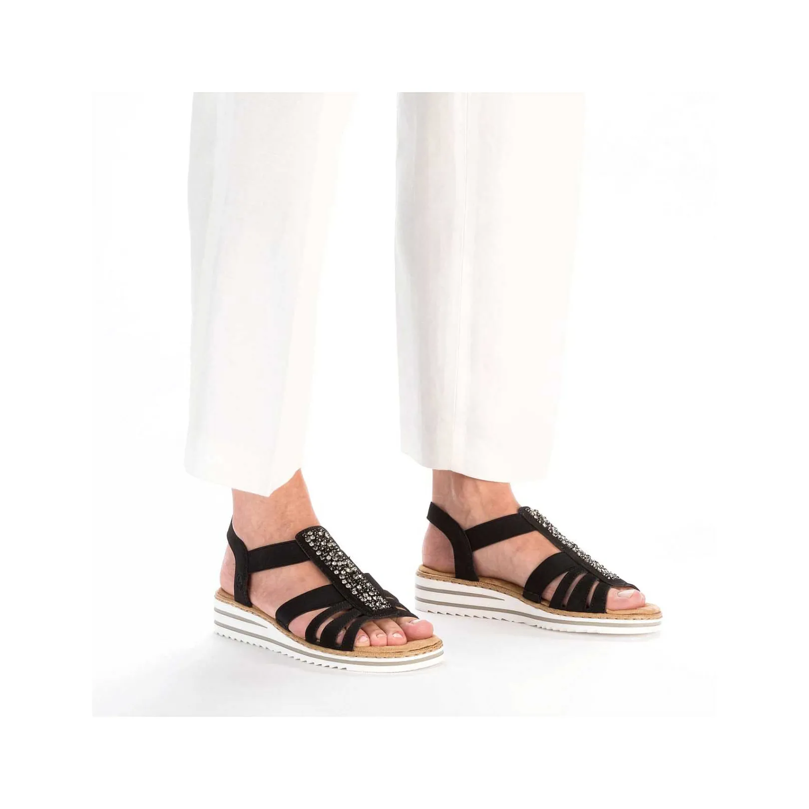 Sale Women'S Wedge Sandals Night Black Men'S Summer Shoes