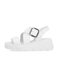 Women'S Wedge Sandals Antique White Ladies Heeled Shoes