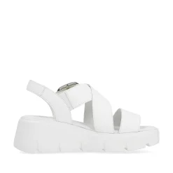Women'S Wedge Sandals Antique White Ladies Heeled Shoes