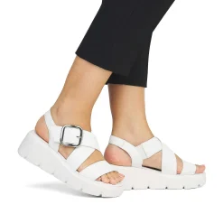 Women'S Wedge Sandals Antique White Ladies Heeled Shoes
