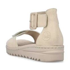 Clearance Women'S Wedge Sandals Light Beige Ladies Heeled Shoes