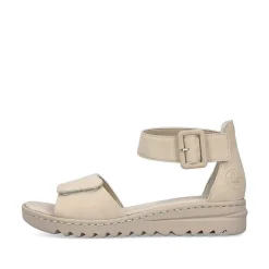 Clearance Women'S Wedge Sandals Light Beige Ladies Heeled Shoes