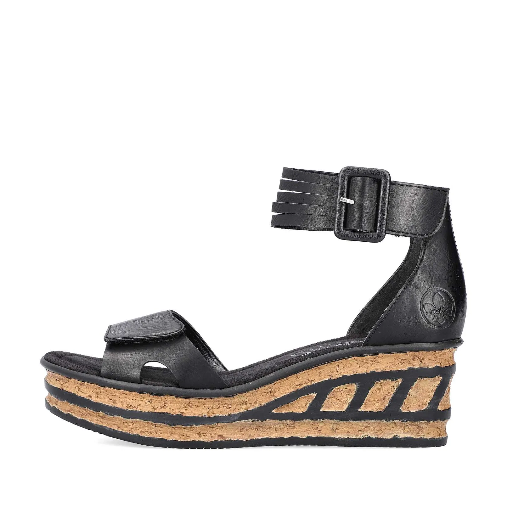 Discount Women'S Wedge Sandals Glossy Black Men'S Summer Shoes