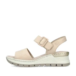 Outlet Women'S Wedge Sandals Champagne Ladies Sandals & Sandals
