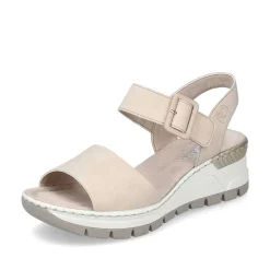 Outlet Women'S Wedge Sandals Champagne Ladies Sandals & Sandals