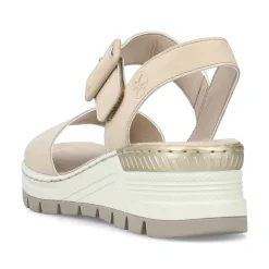 Outlet Women'S Wedge Sandals Champagne Ladies Sandals & Sandals