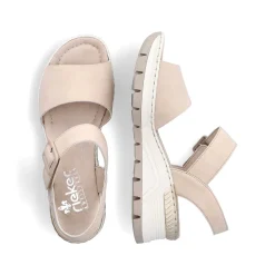 Outlet Women'S Wedge Sandals Champagne Ladies Sandals & Sandals