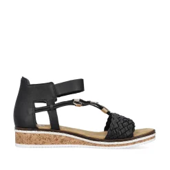 Online Women'S Wedge Sandals Night Black Ladies Sandals & Sandals