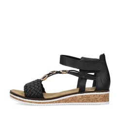 Online Women'S Wedge Sandals Night Black Ladies Sandals & Sandals