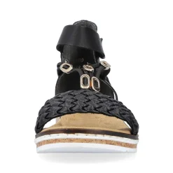 Online Women'S Wedge Sandals Night Black Ladies Sandals & Sandals