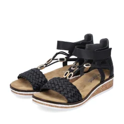 Online Women'S Wedge Sandals Night Black Ladies Sandals & Sandals