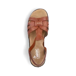 Sale Women'S Wedge Sandals Chestnut Brown Ladies Heeled Shoes