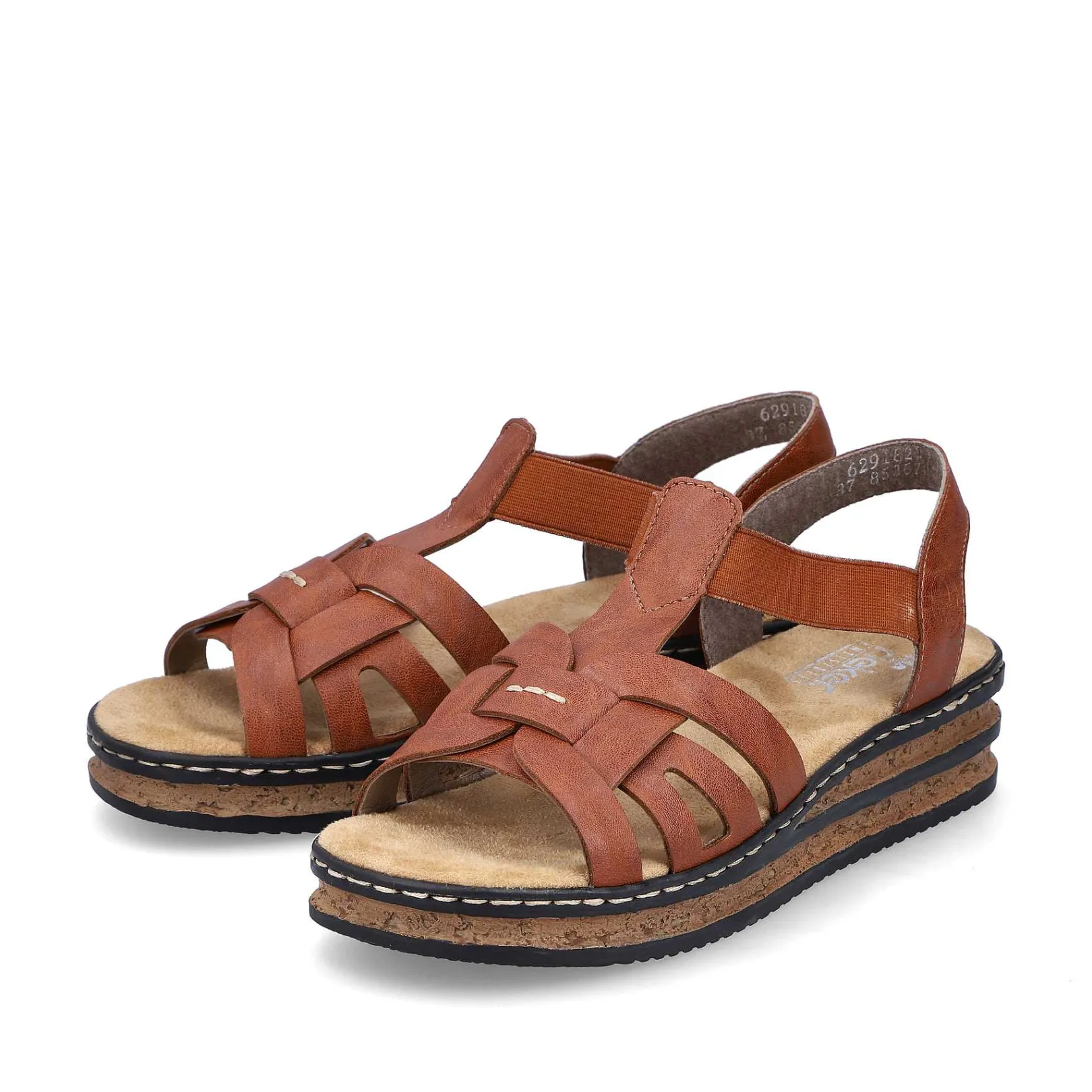 Sale Women'S Wedge Sandals Chestnut Brown Ladies Heeled Shoes