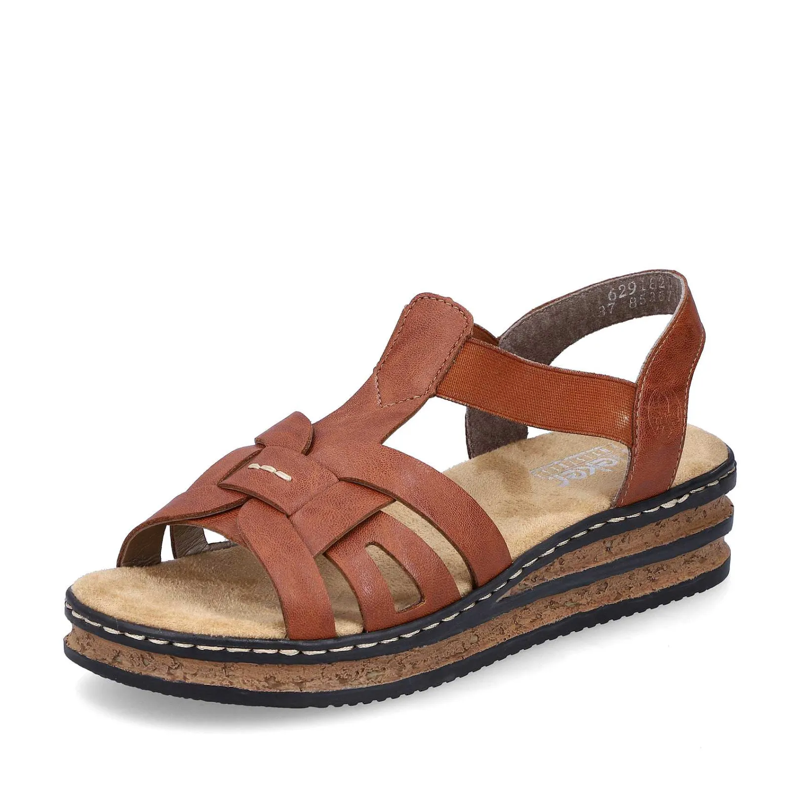 Sale Women'S Wedge Sandals Chestnut Brown Ladies Heeled Shoes