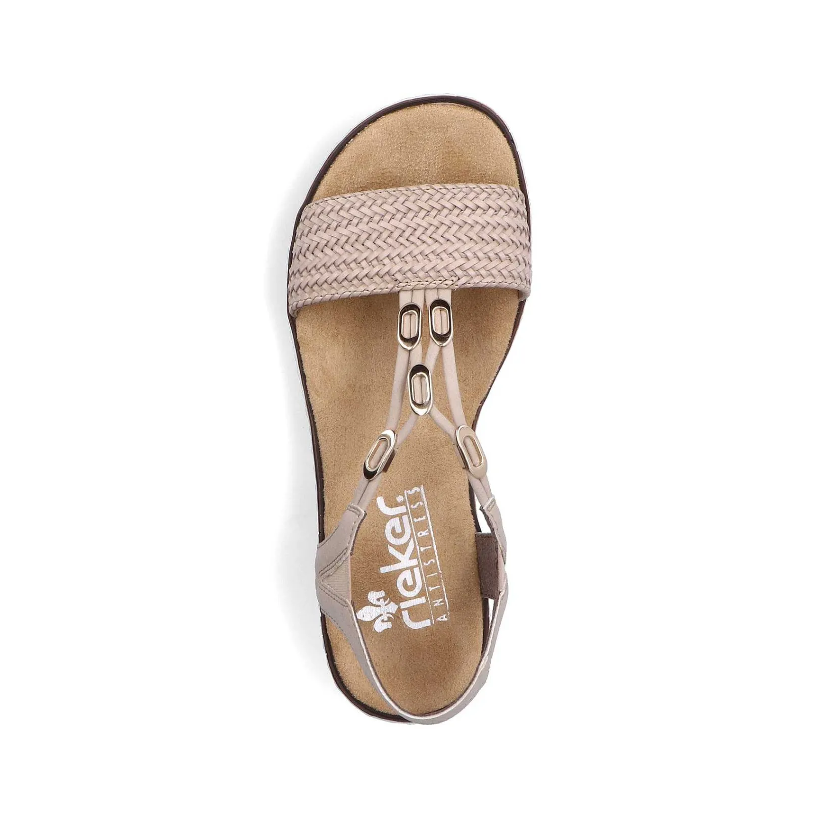 Discount Women'S Wedge Sandals Beige Ladies Heeled Shoes