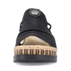 Outlet Women'S Wedge Sandals Midnight Black Men'S Summer Shoes