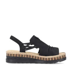 Outlet Women'S Wedge Sandals Midnight Black Men'S Summer Shoes