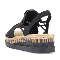 Outlet Women'S Wedge Sandals Midnight Black Men'S Summer Shoes