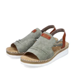 Discount Women'S Wedge Sandals Khaki Green Men'S Summer Shoes