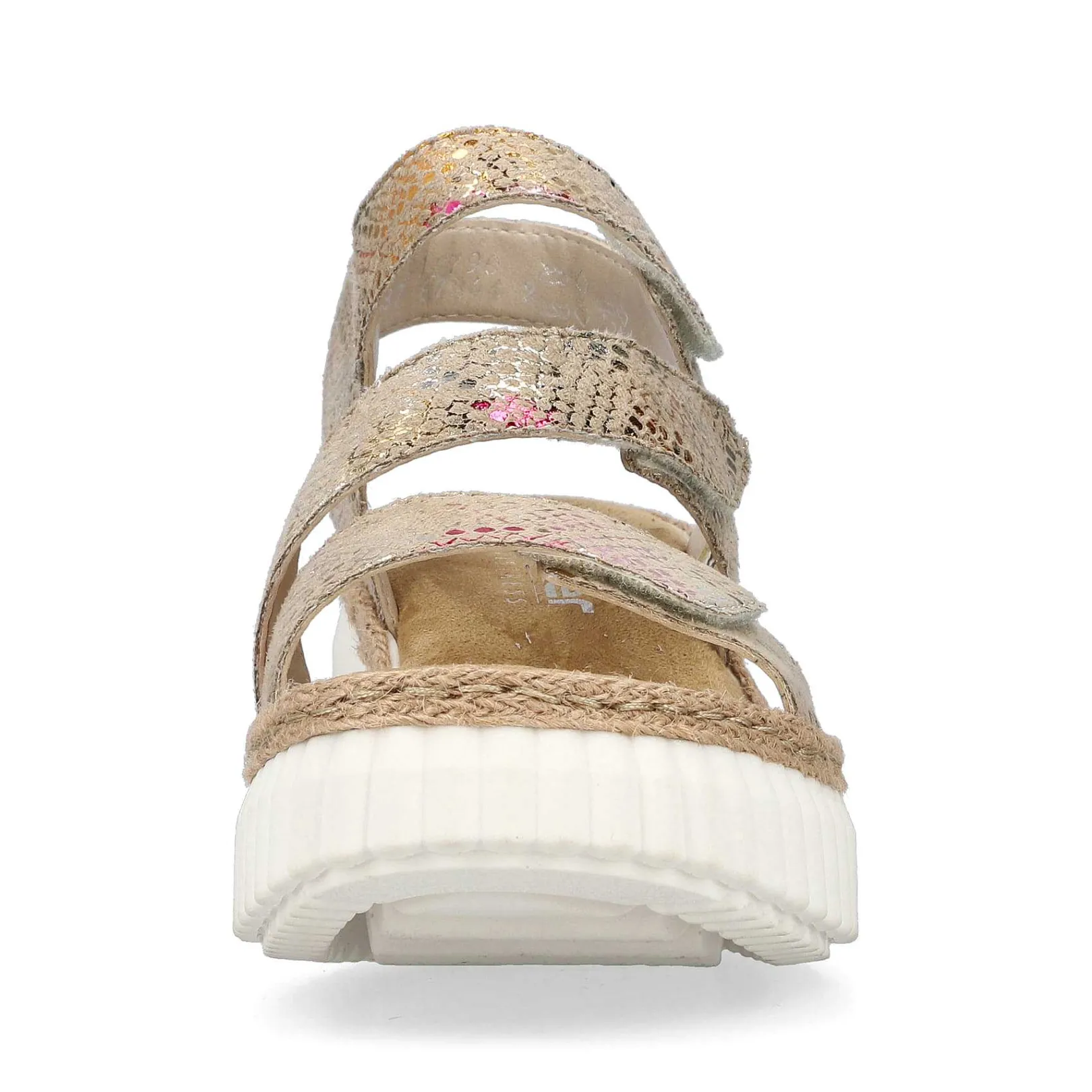 Discount Women'S Wedge Sandals Multi-Bronze Metallic Ladies Heeled Shoes