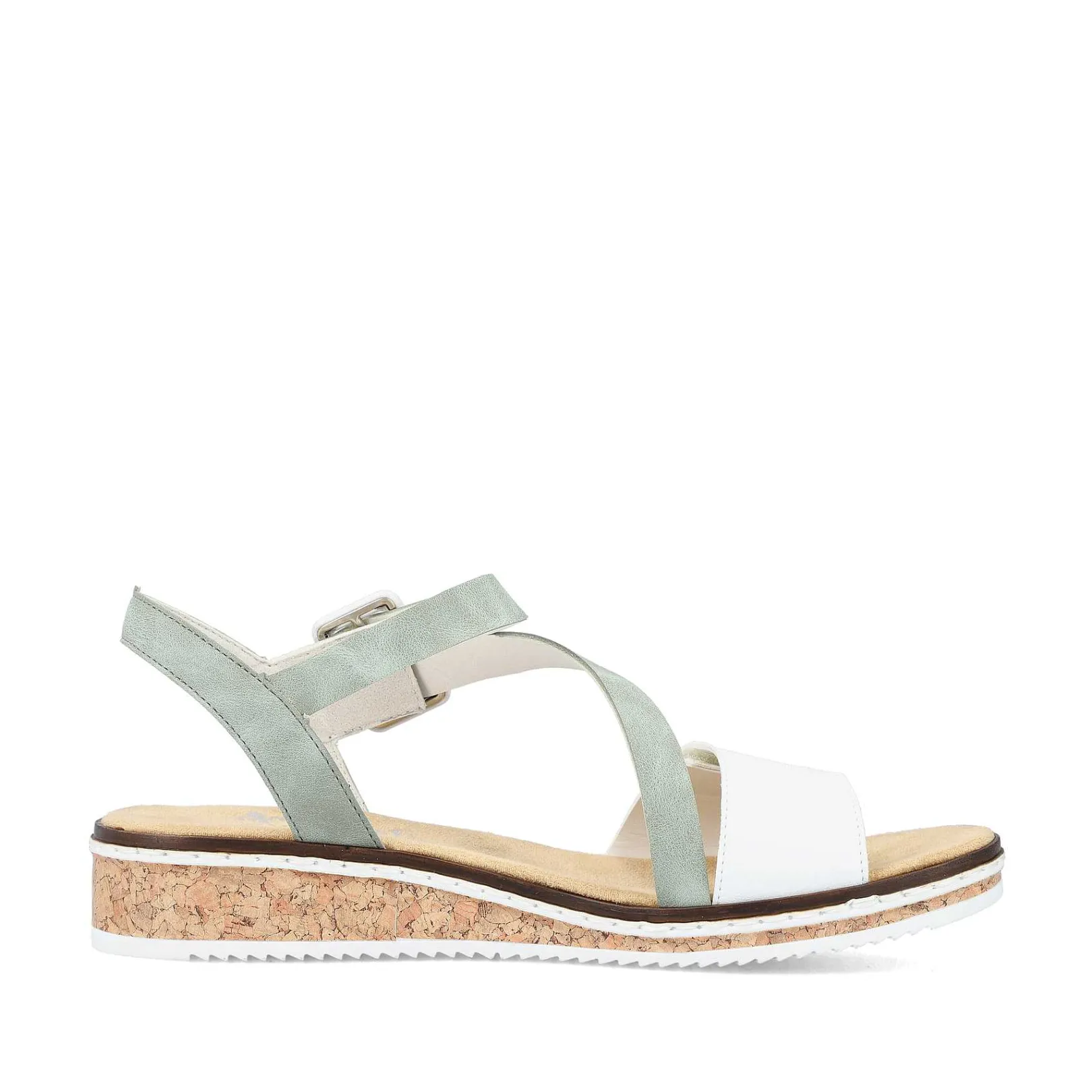 Hot Women'S Wedge Sandals Mint Green-Pearl White Ladies Heeled Shoes
